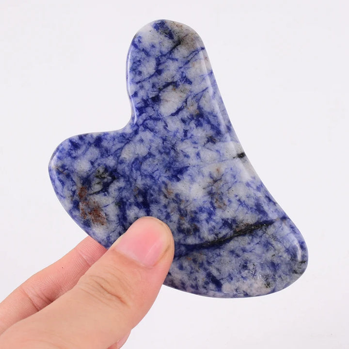 Gua Sha Massage Set aus Naturstein