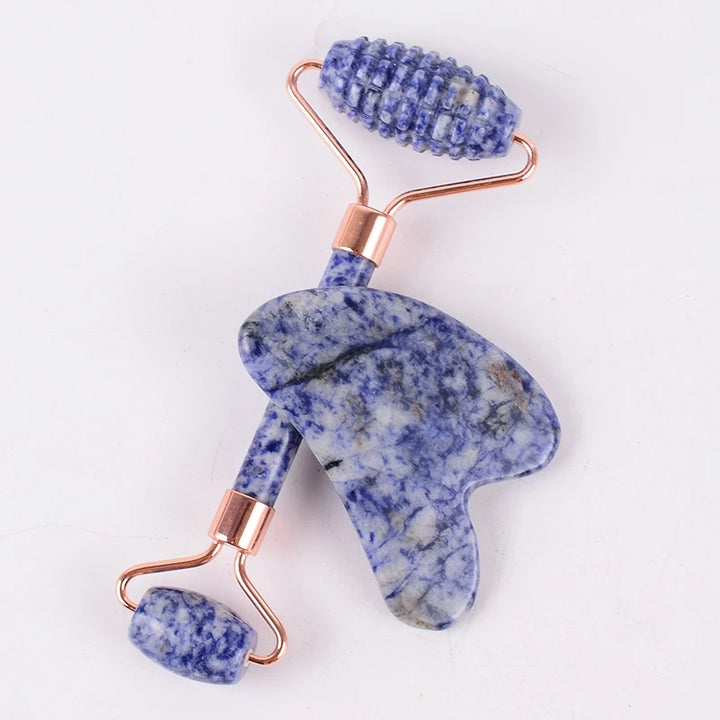 Gua Sha Massage Set aus Naturstein