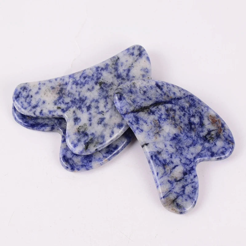 Gua Sha Massage Set aus Naturstein