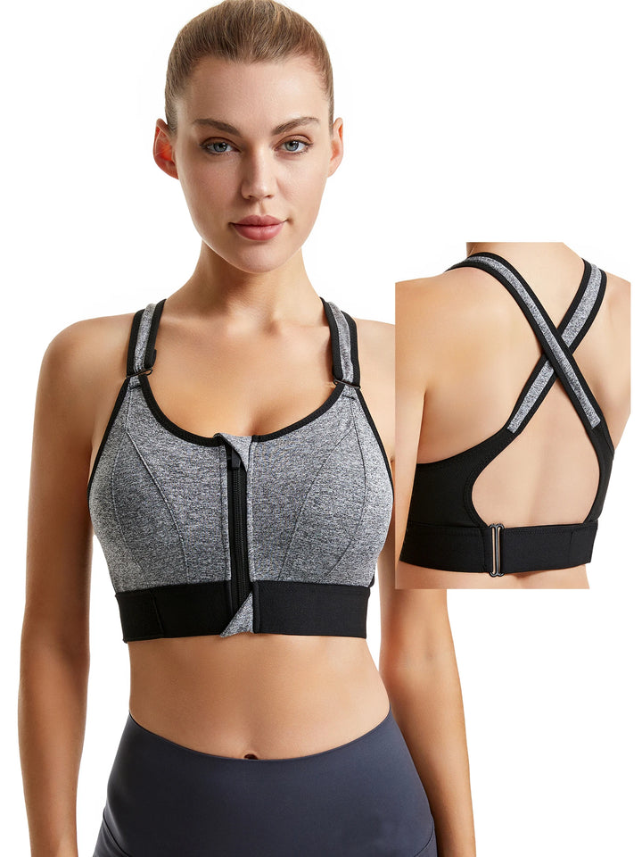Yoga Sport BH mit Reissverschluss
