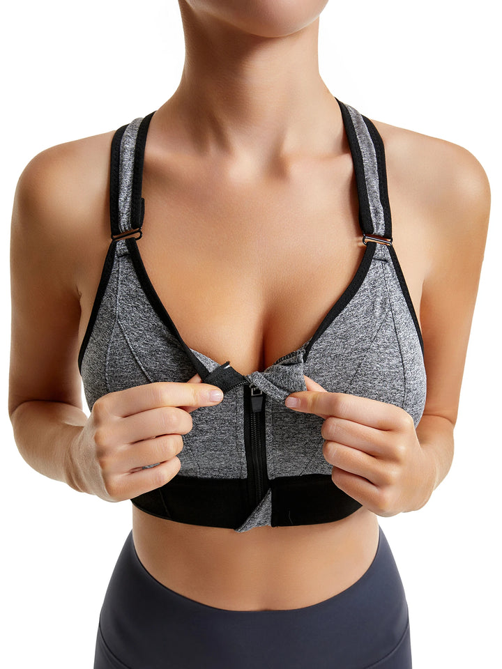 Yoga Sport BH mit Reissverschluss